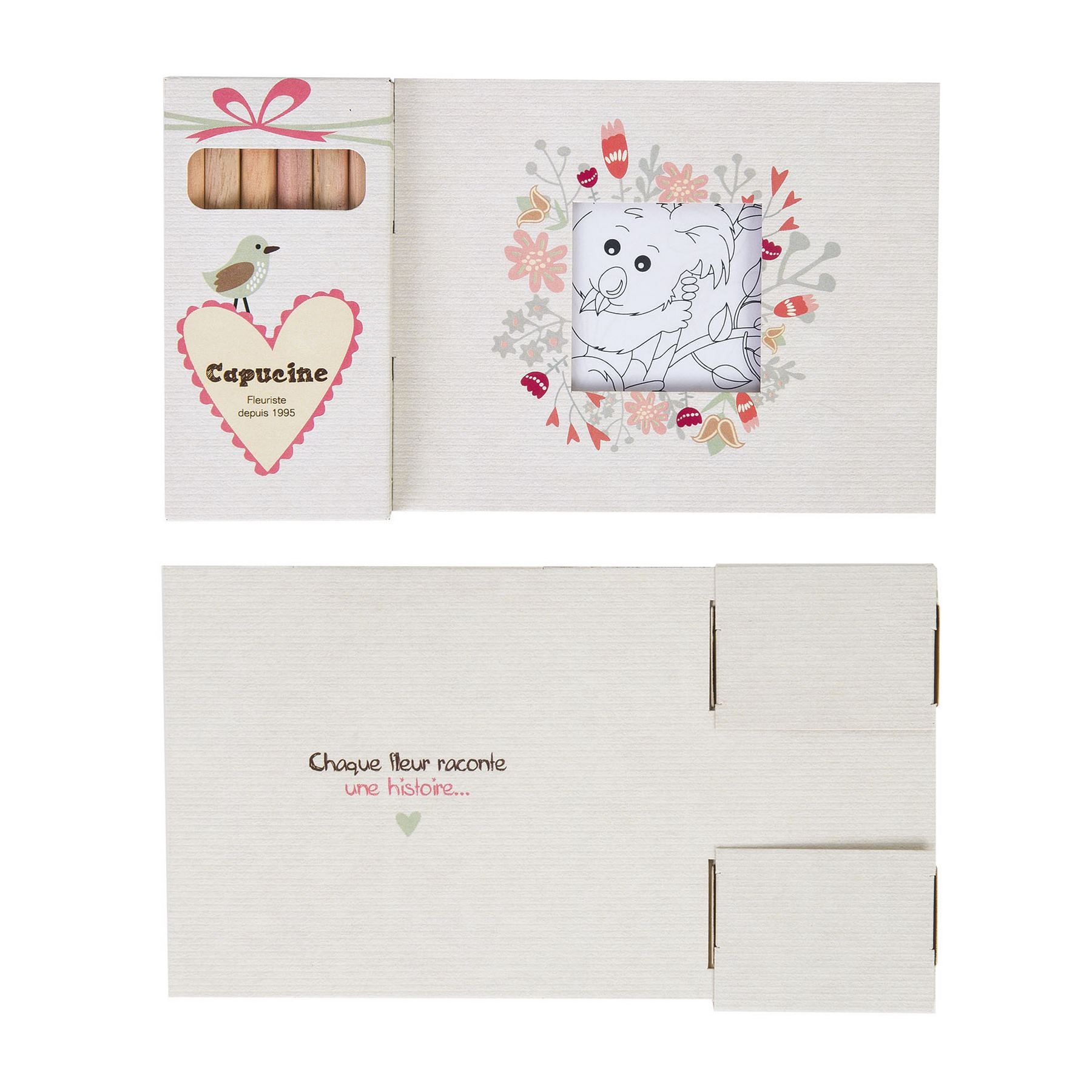 KIT COLORIAGE 6 CRAYONS 8,7(+Pas de marquage sur les crayons - marquage en copie laser sur la surface totale de l'etui)