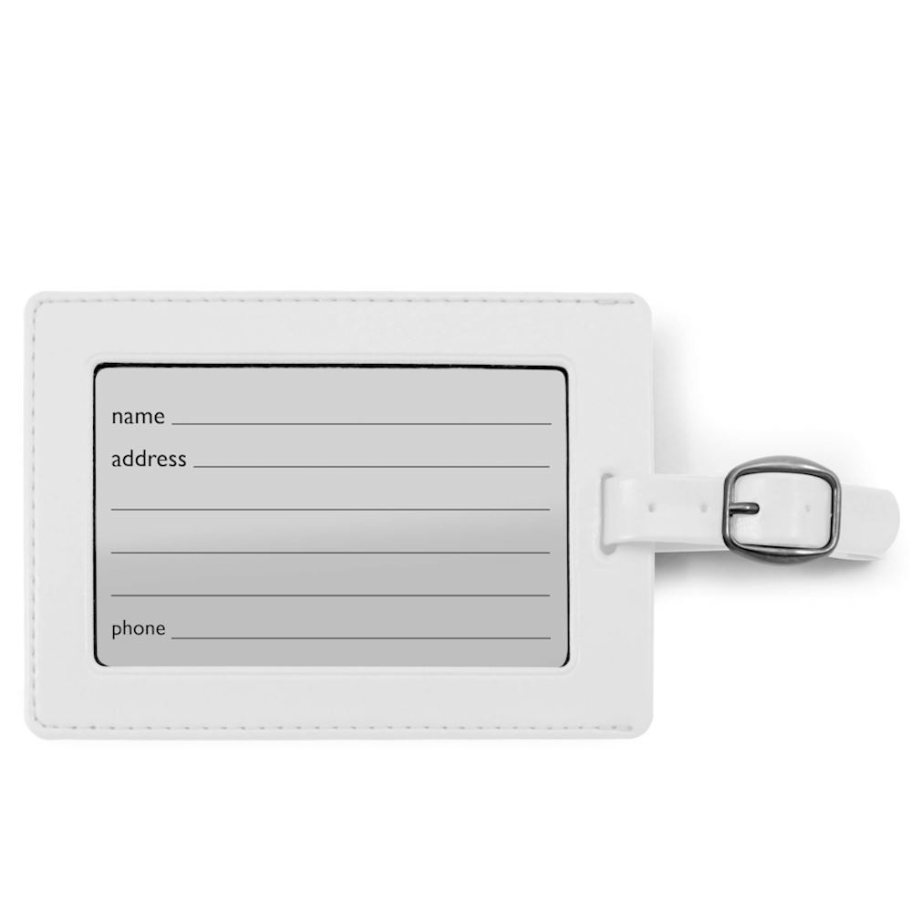 Grande étiquette à bagage rectangulaire en PU 2