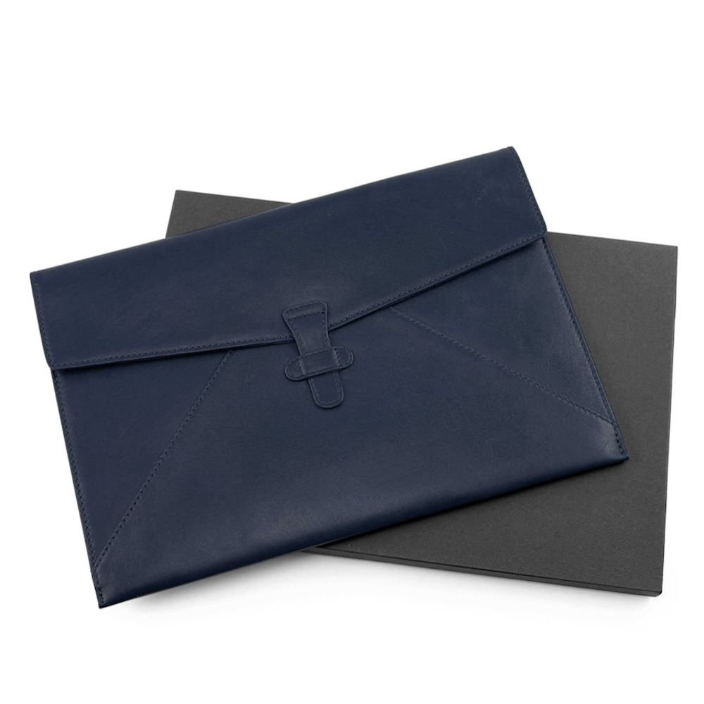 Porte document ou tablette façon enveloppe en cuir Nappa Sandringham 4