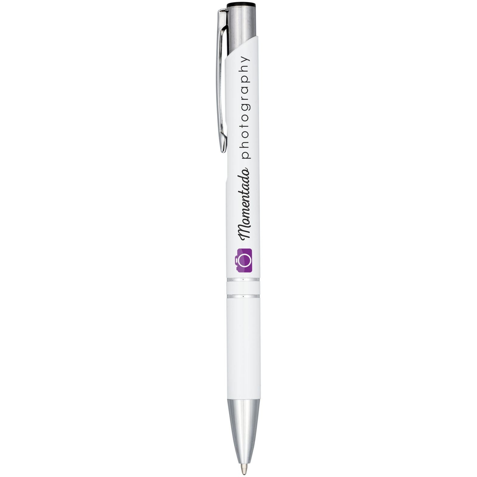 Stylo bille aluminium anodisé Moneta (encre bleue) 22