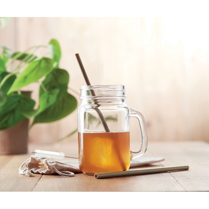 Paille bambou avec brosse. - NATURAL STRAW 4