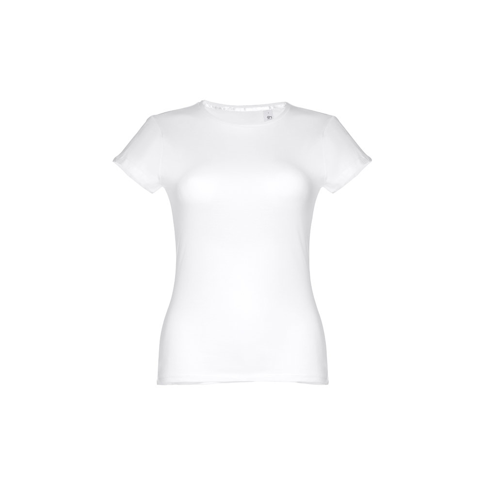 THC SOFIA WH. T-shirt femme en coton ceinturé. Couleur blanche 4