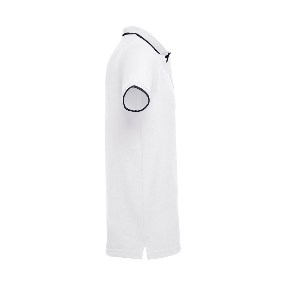 THC ROME WH. Polo en coton bicolore pour homme. Couleur blanche 6