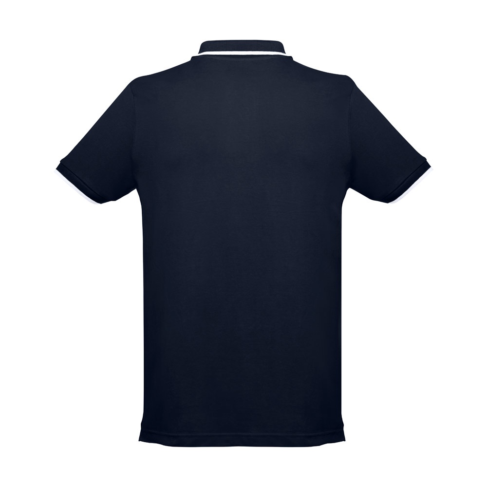 THC ROME. Polo bicolore en coton pour hommes 8