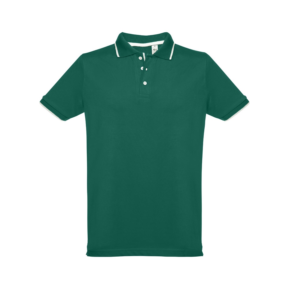 THC ROME. Polo bicolore en coton pour hommes 24