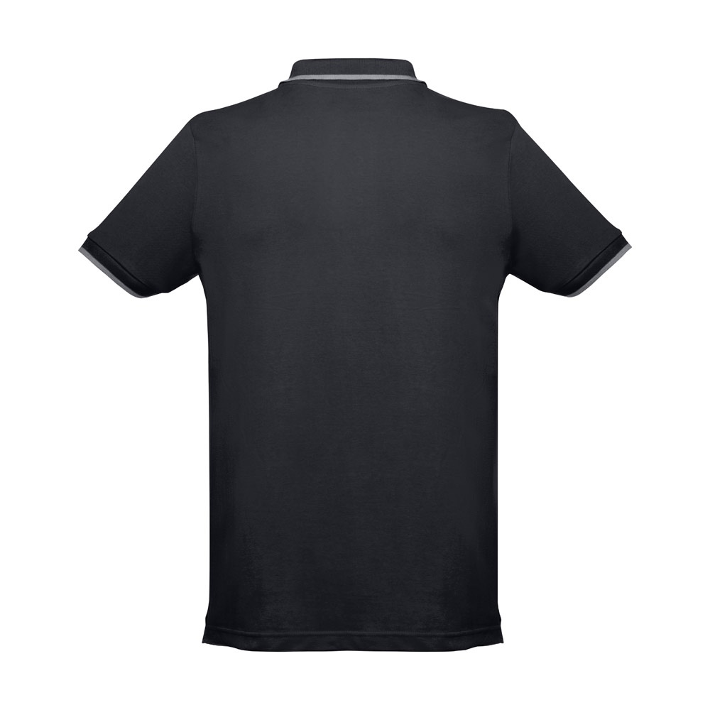 THC ROME. Polo bicolore en coton pour hommes 11