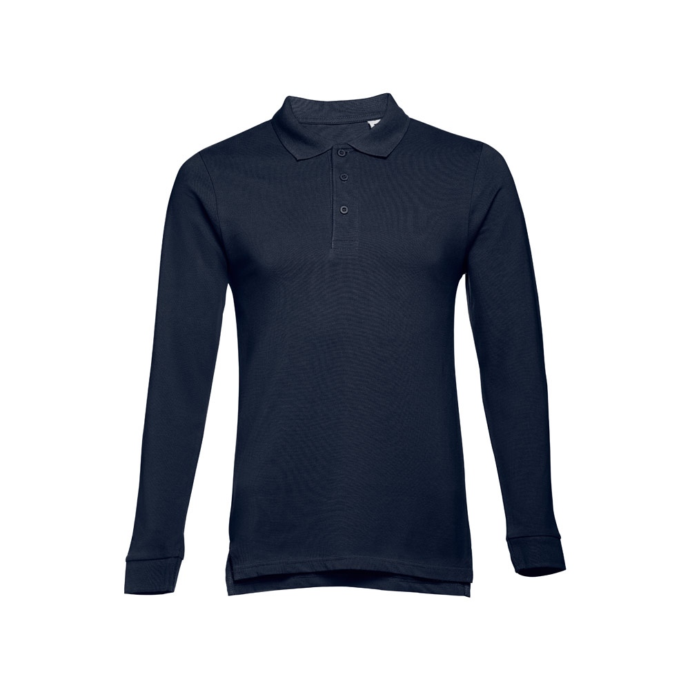 THC BERN. Polo à manches longues en coton cardé pour hommes 17