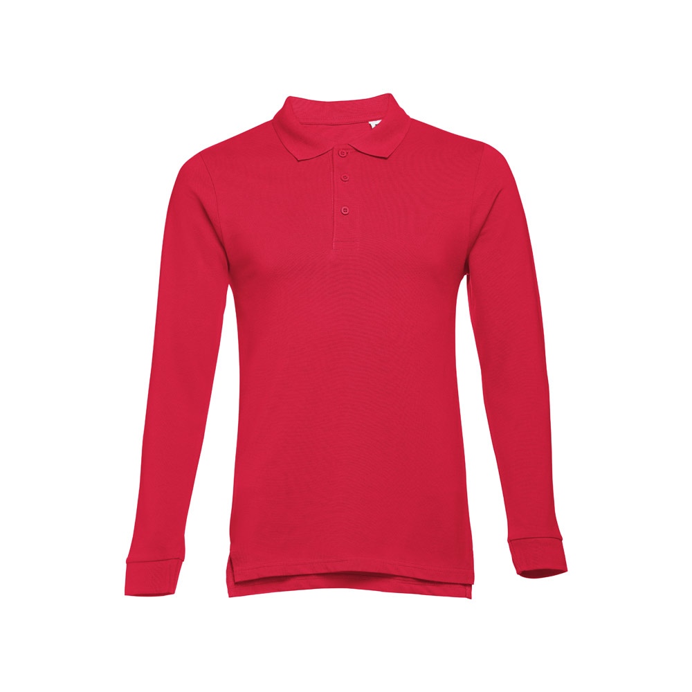 THC BERN. Polo à manches longues en coton cardé pour hommes 4