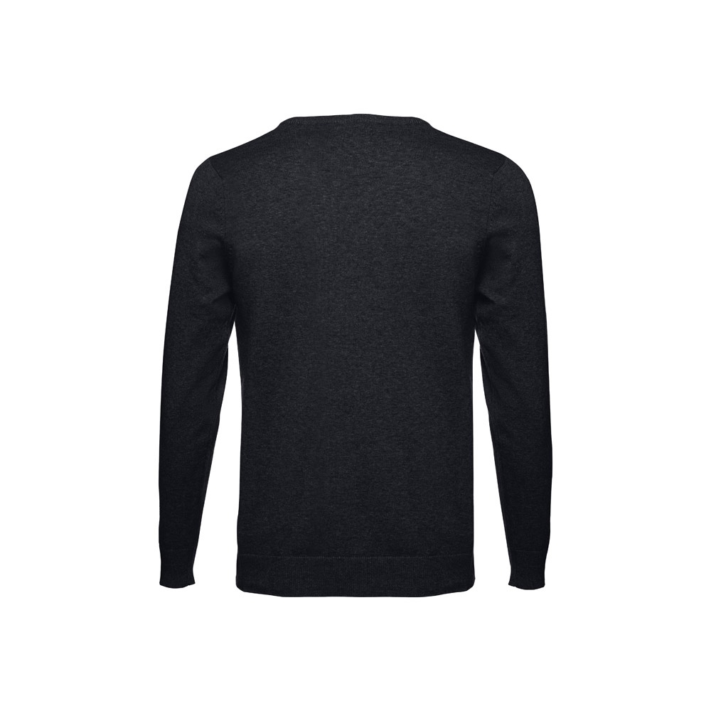 THC MILAN. Pull col V pour homme en coton et polyamide 7