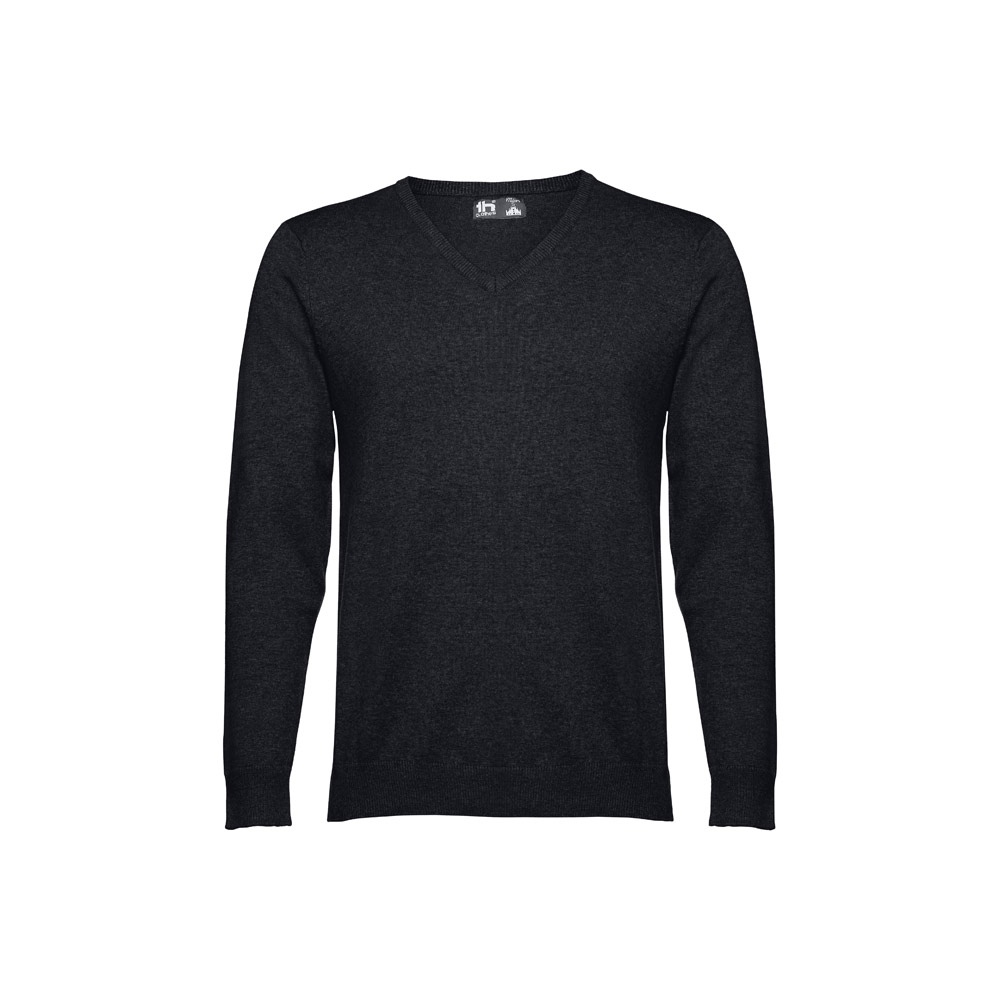 THC MILAN. Pull col V pour homme en coton et polyamide 2