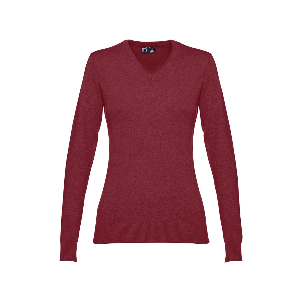 THC MILAN WOMEN. Pull à col V pour femmes en coton et polyamide 3