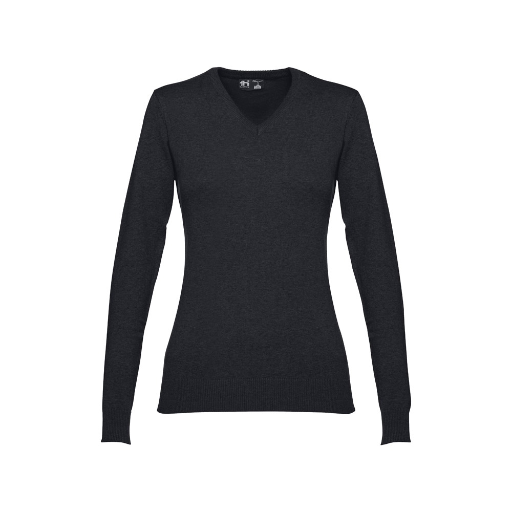 THC MILAN WOMEN. Pull à col V pour femmes en coton et polyamide 2
