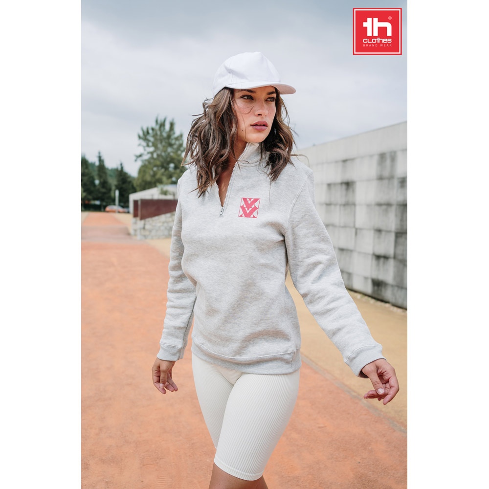THC BUDAPEST. Sweat-shirt col zippé unisexe