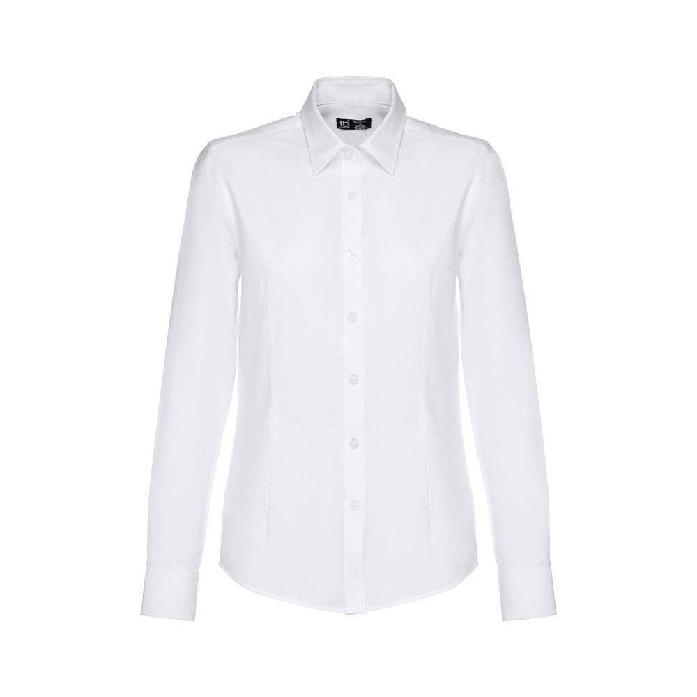 THC TOKYO WOMEN WH. Chemise oxford à manches longues pour femmes. Couleur blanche 3