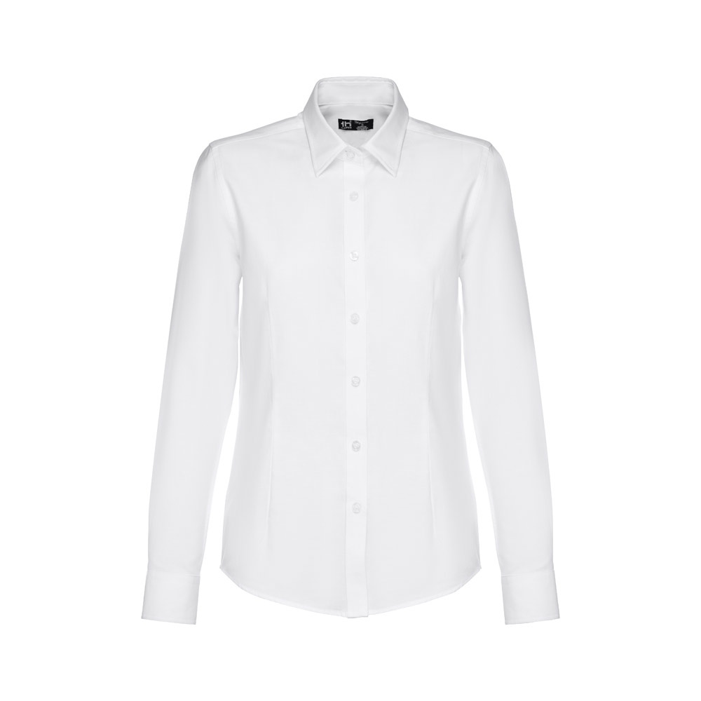 THC TOKYO WOMEN WH. Chemise oxford à manches longues pour femmes. Couleur blanche 2