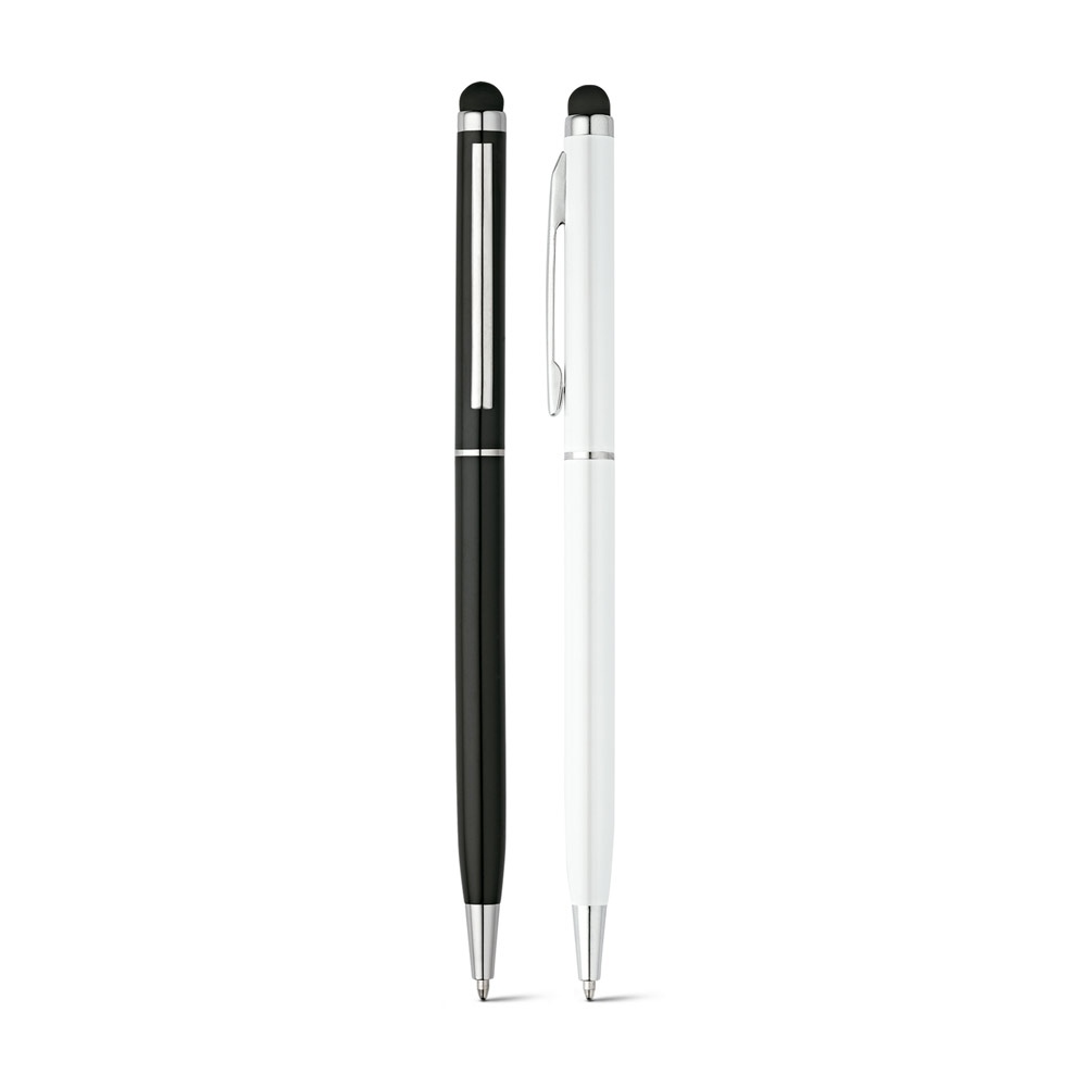 ZOE BK. Stylo à bille en aluminium avec pointe tactile