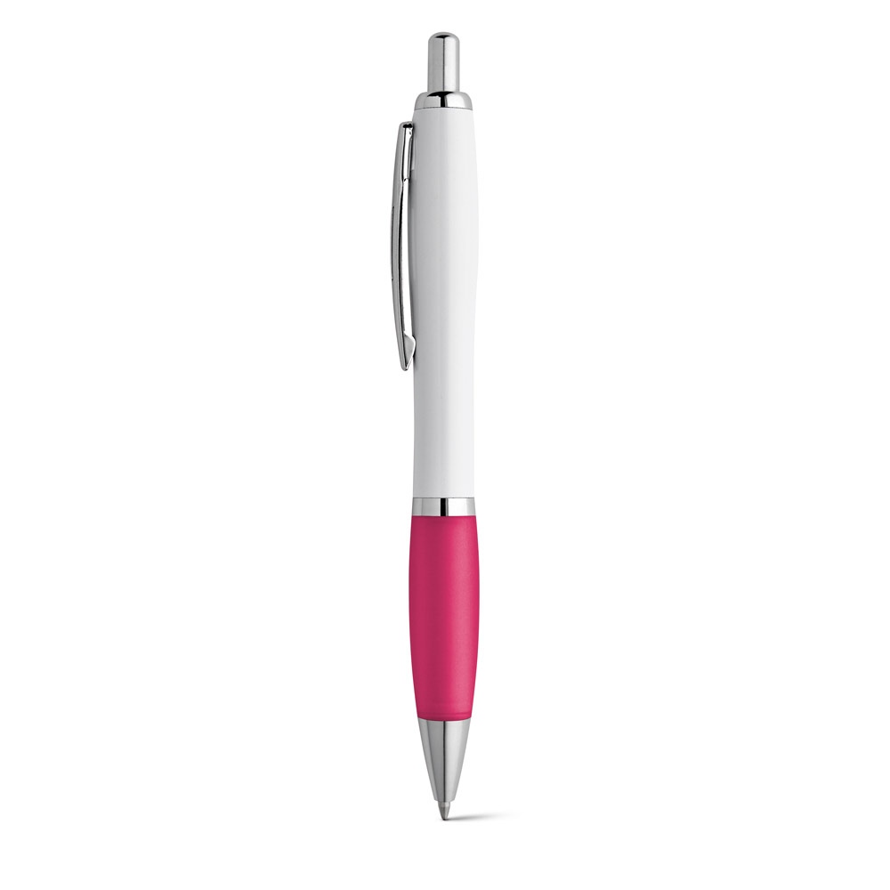 MOVE BK. Stylo à bille en ABS blanc avec clip en métal 7