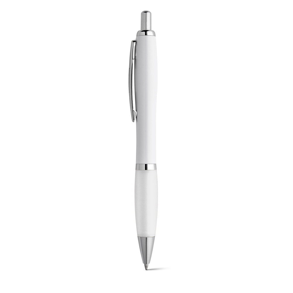 MOVE BK. Stylo à bille en ABS blanc avec clip en métal 4