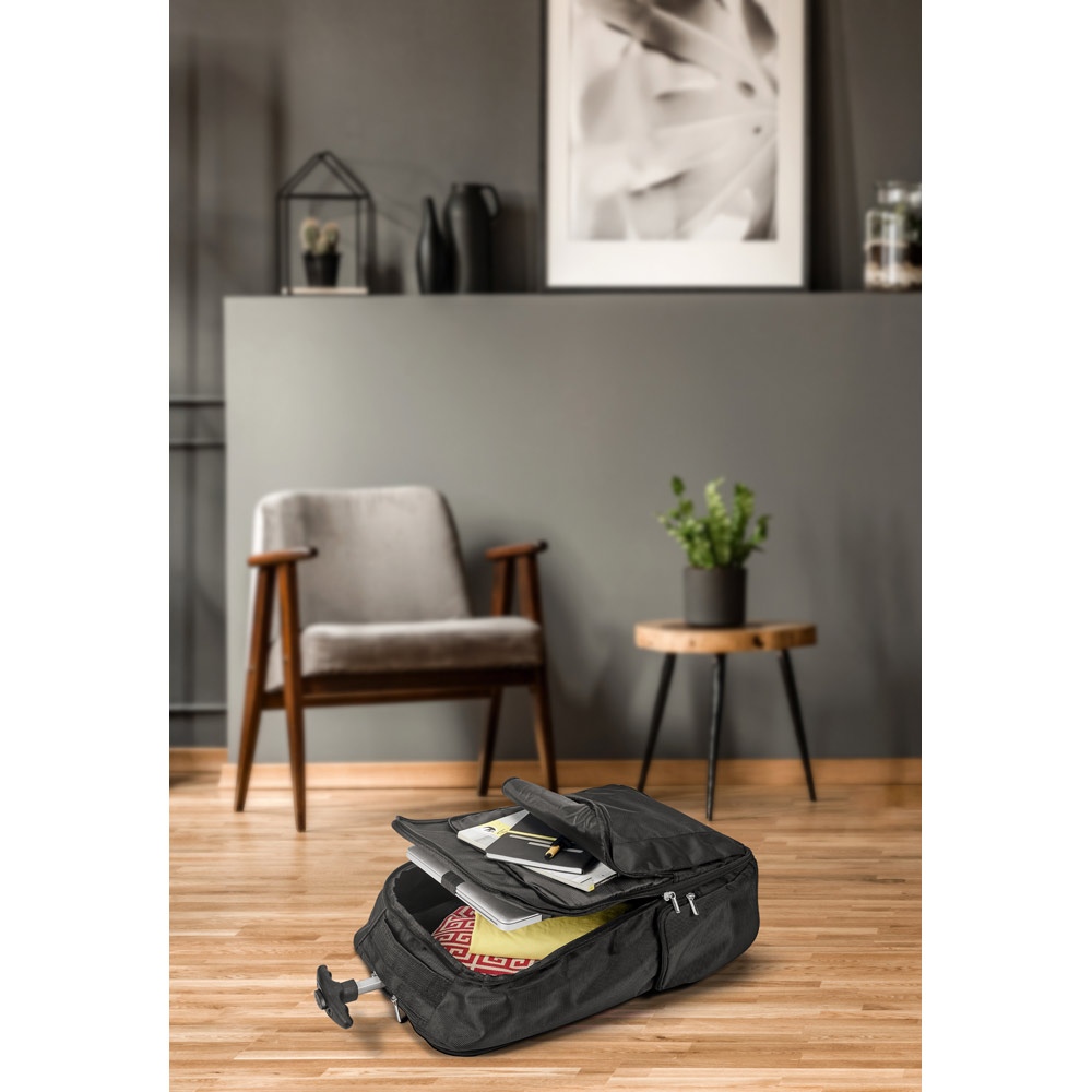AVENIR. Sac à dos trolley pour ordinateur portable 17'' en polyester 1680D et 300D 4