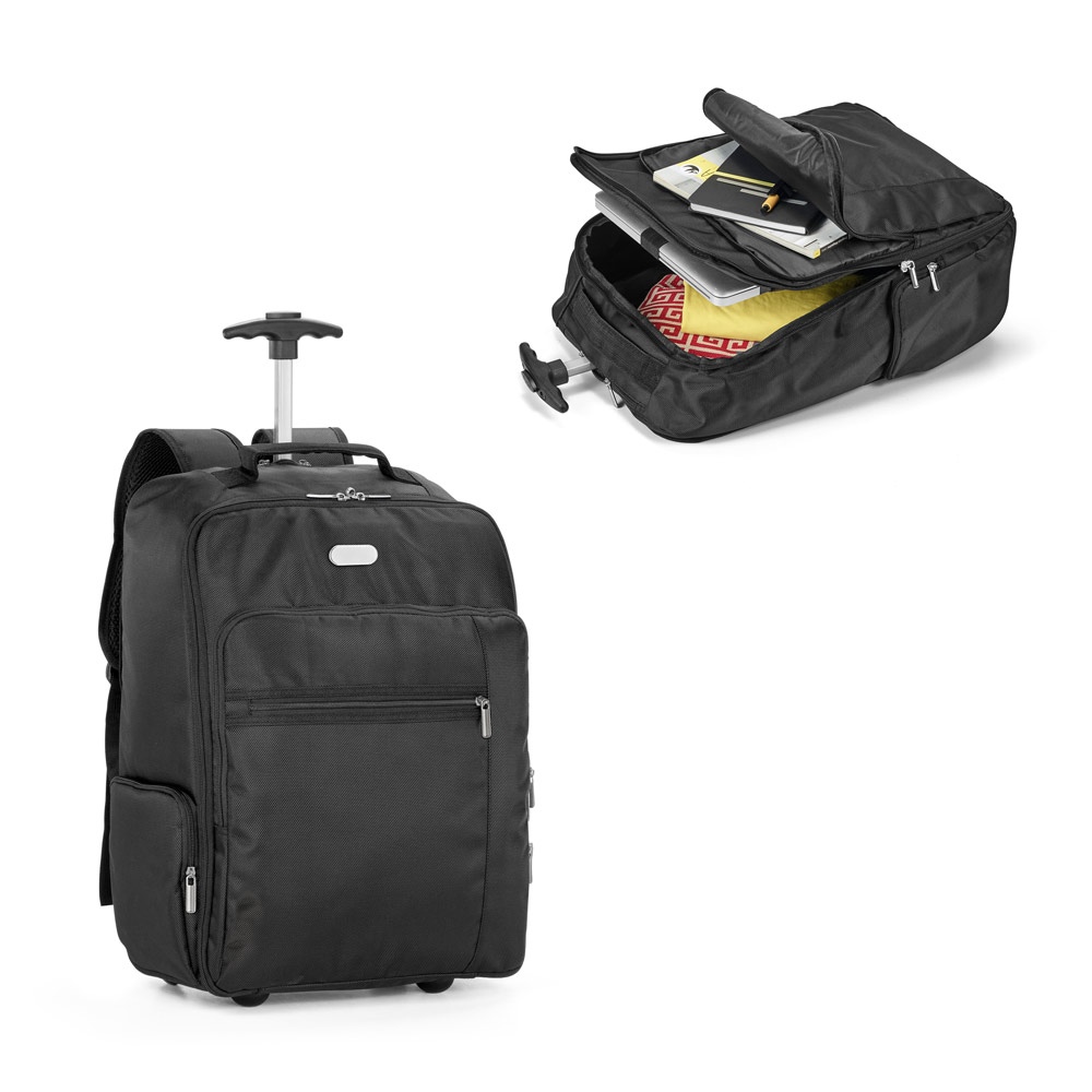 AVENIR. Sac à dos trolley pour ordinateur portable 17'' en polyester 1680D et 300D