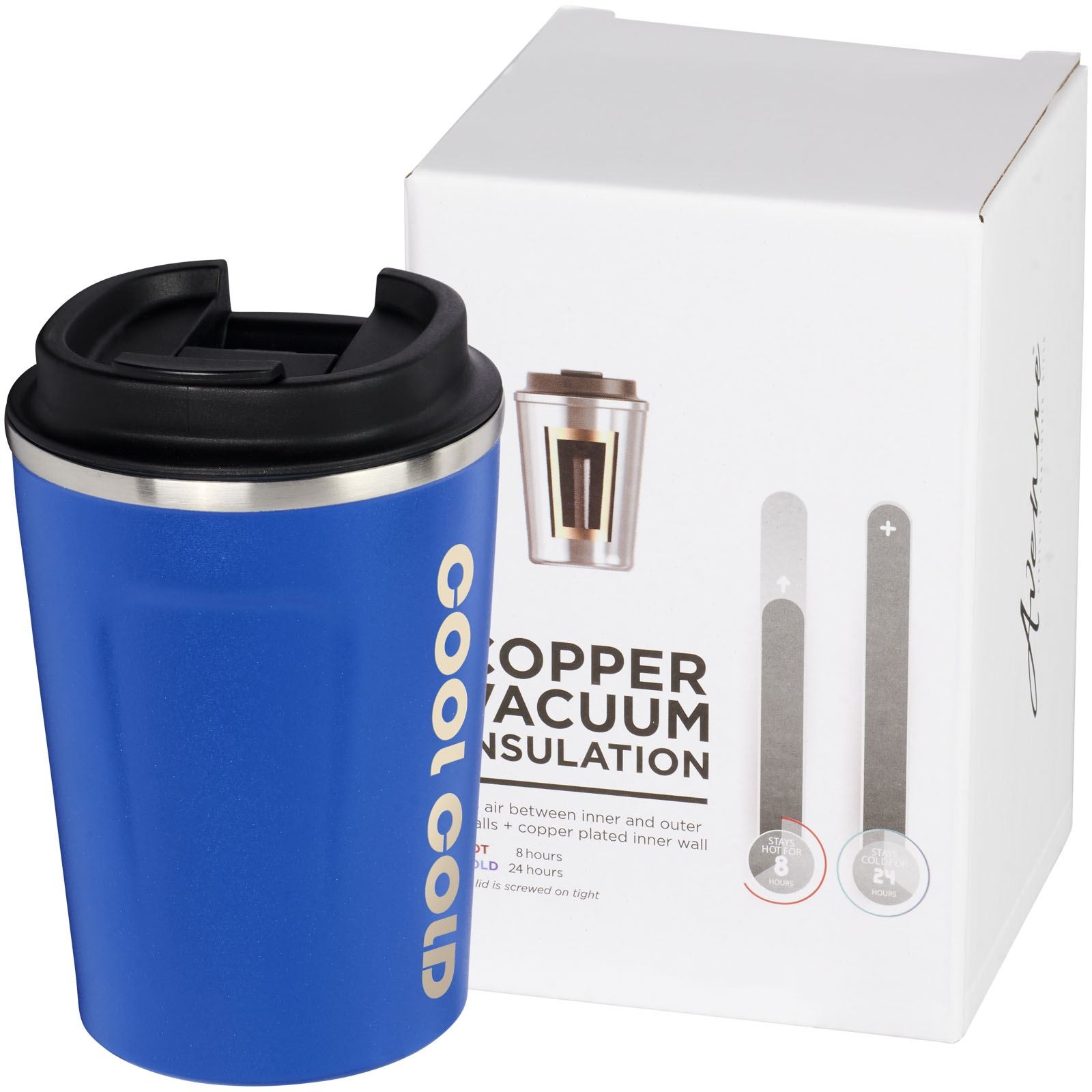 Gobelet avec isolation par le vide et couche de cuivre 360ml étanche Thor 8