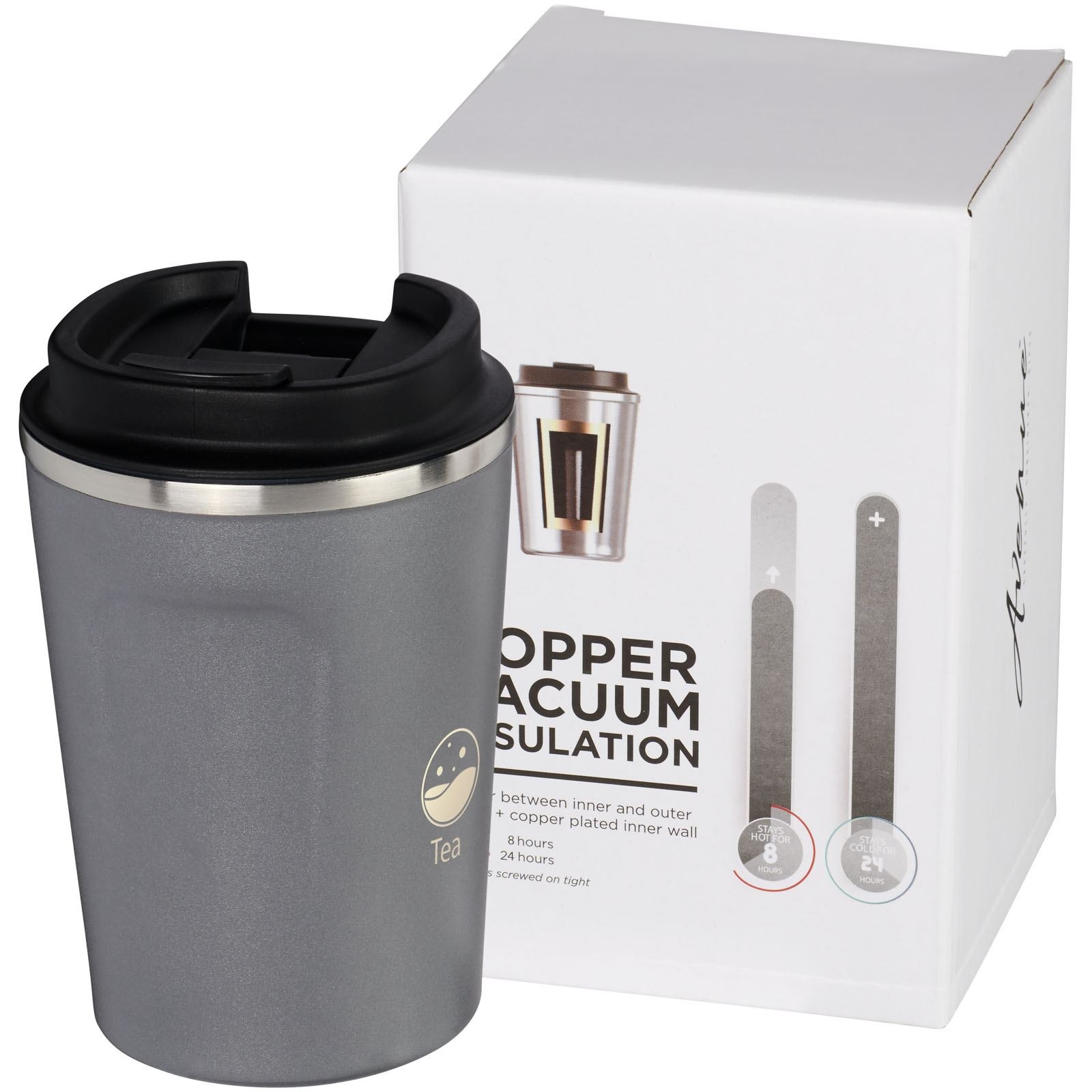 Gobelet avec isolation par le vide et couche de cuivre 360ml étanche Thor 9