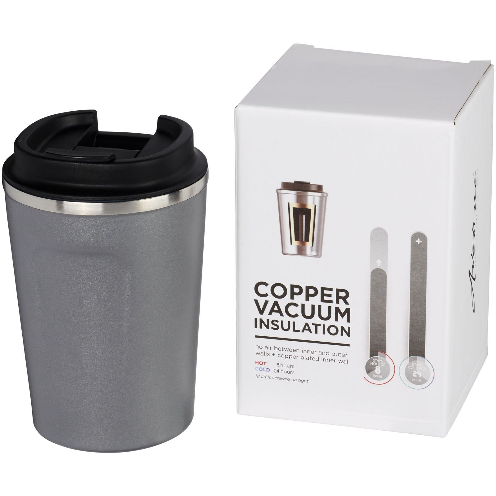 Gobelet avec isolation par le vide et couche de cuivre 360ml étanche Thor 4