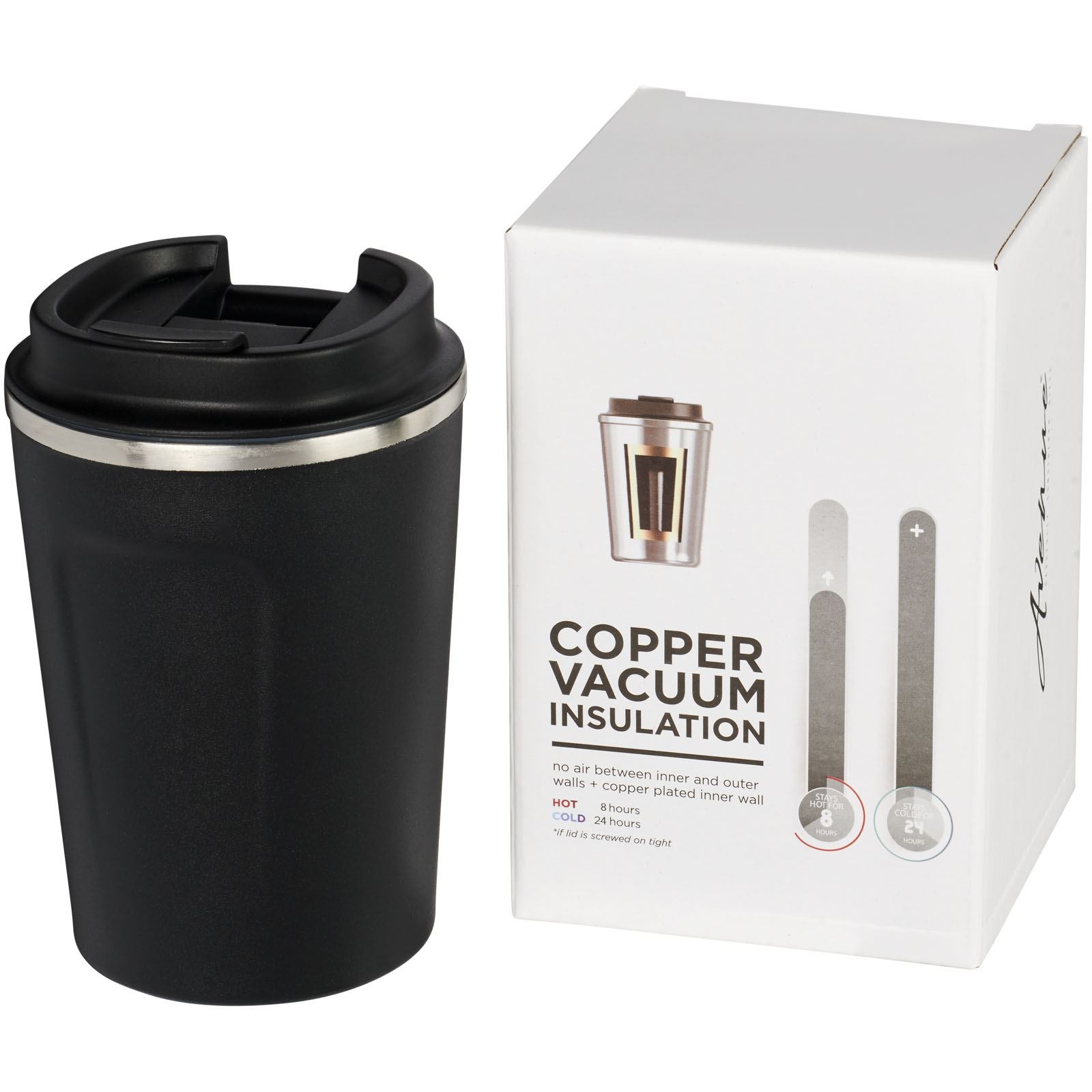 Gobelet avec isolation par le vide et couche de cuivre 360ml étanche Thor 2