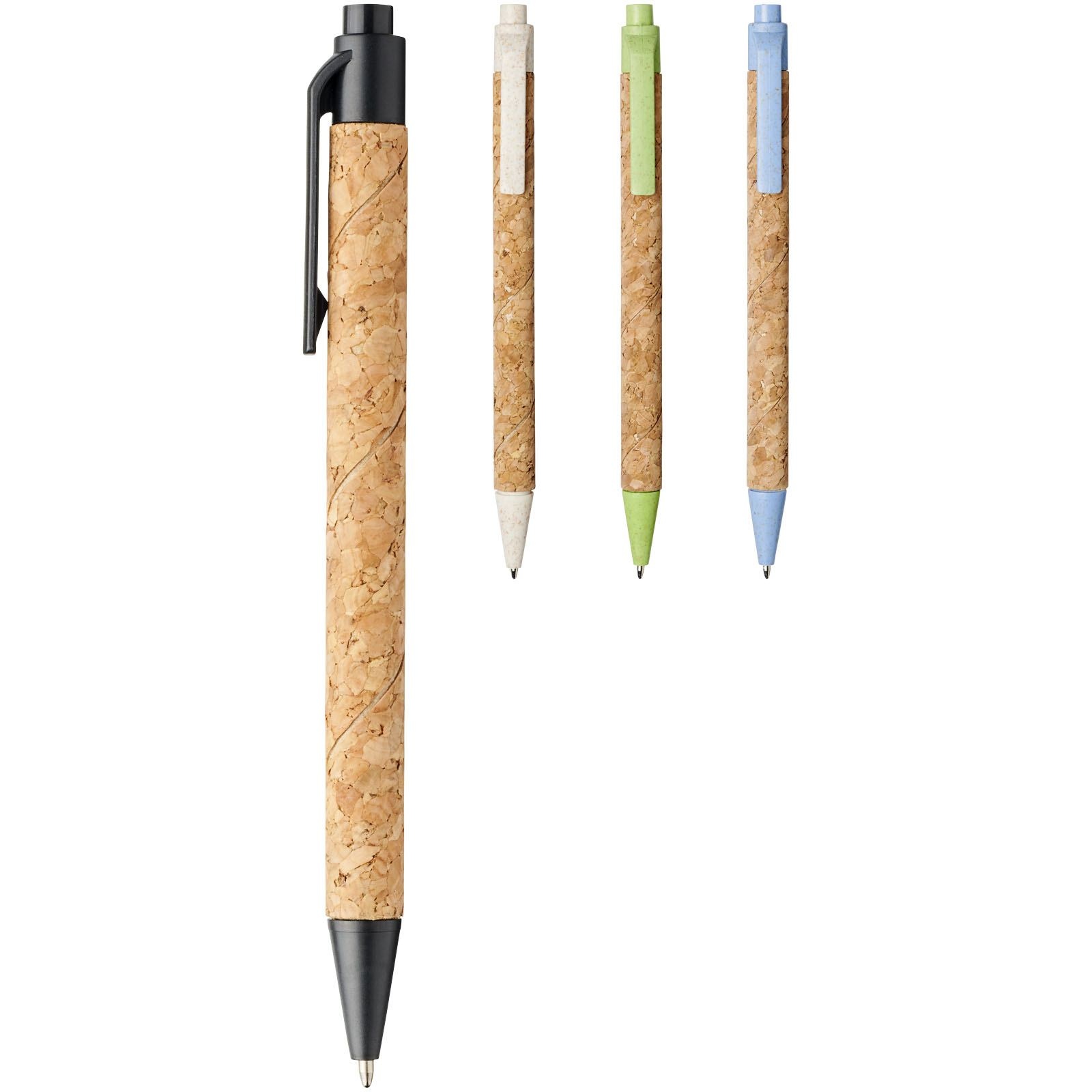 Stylo bille Midar en liège et paille de blé (encre noire) 24