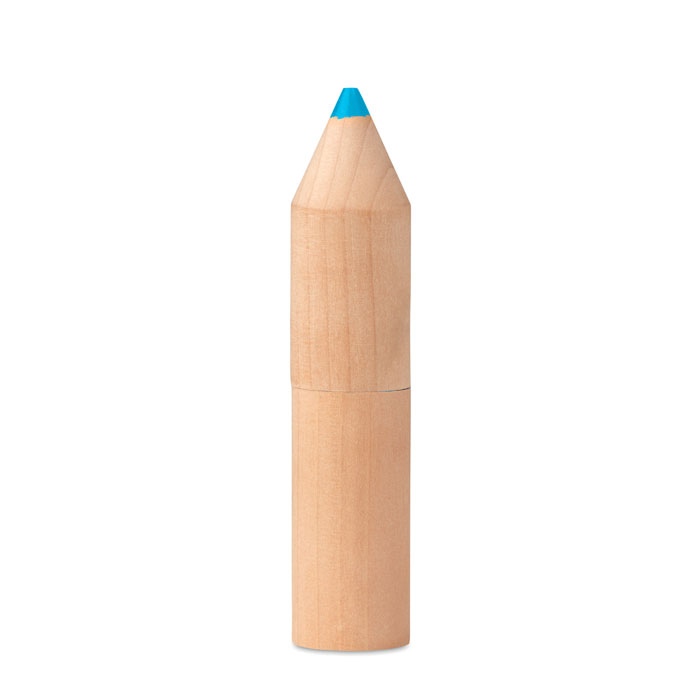 6 crayons dans un étui en bois - PETIT COLORET