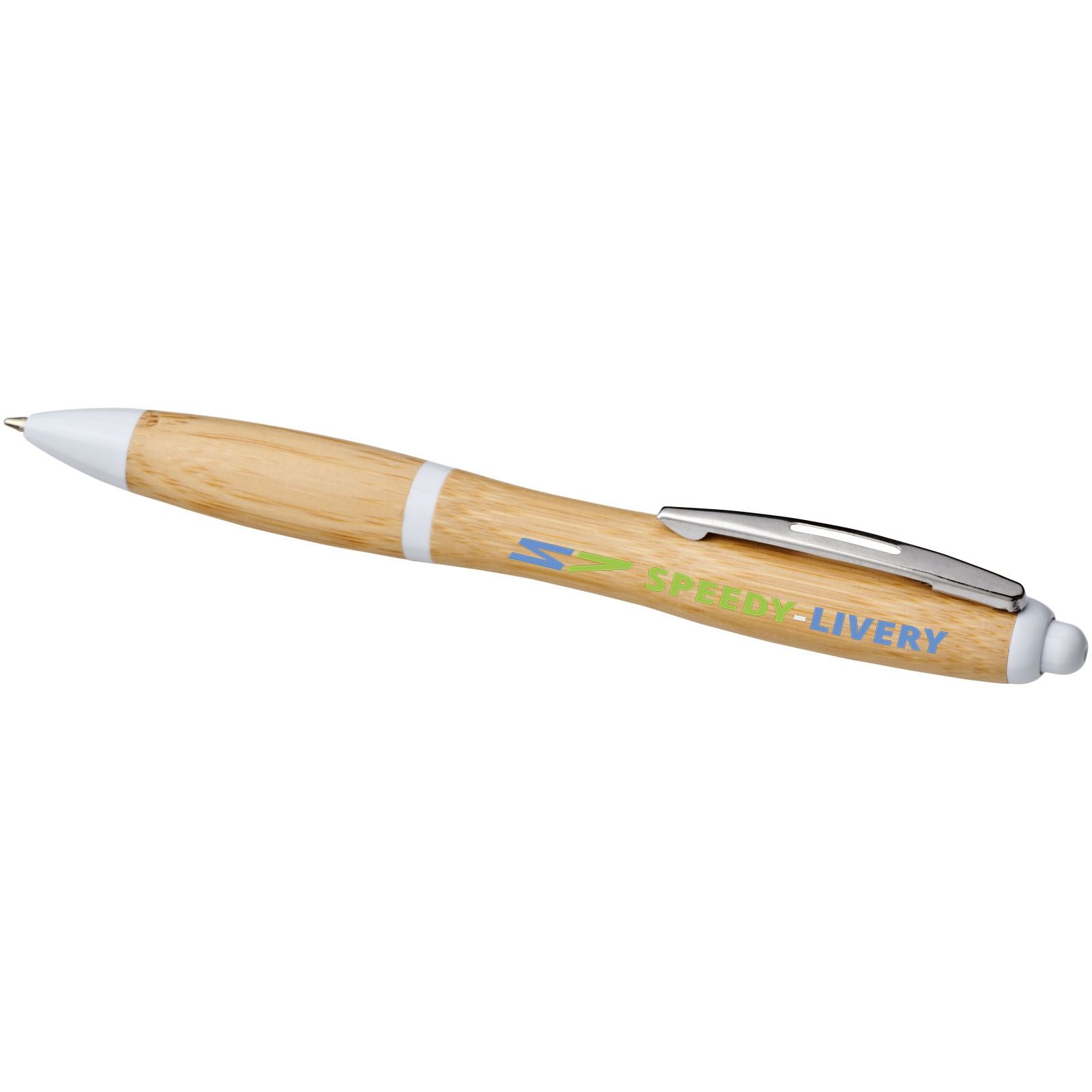 Stylo bille en bambou Nash (encre bleue) 13