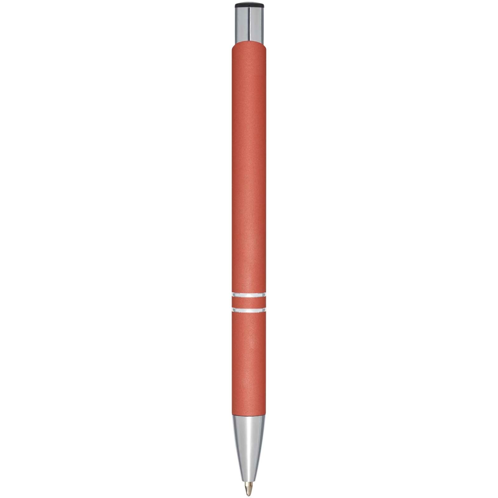 Stylo bille rétractable doux au toucher Moneta (encre noire) 19