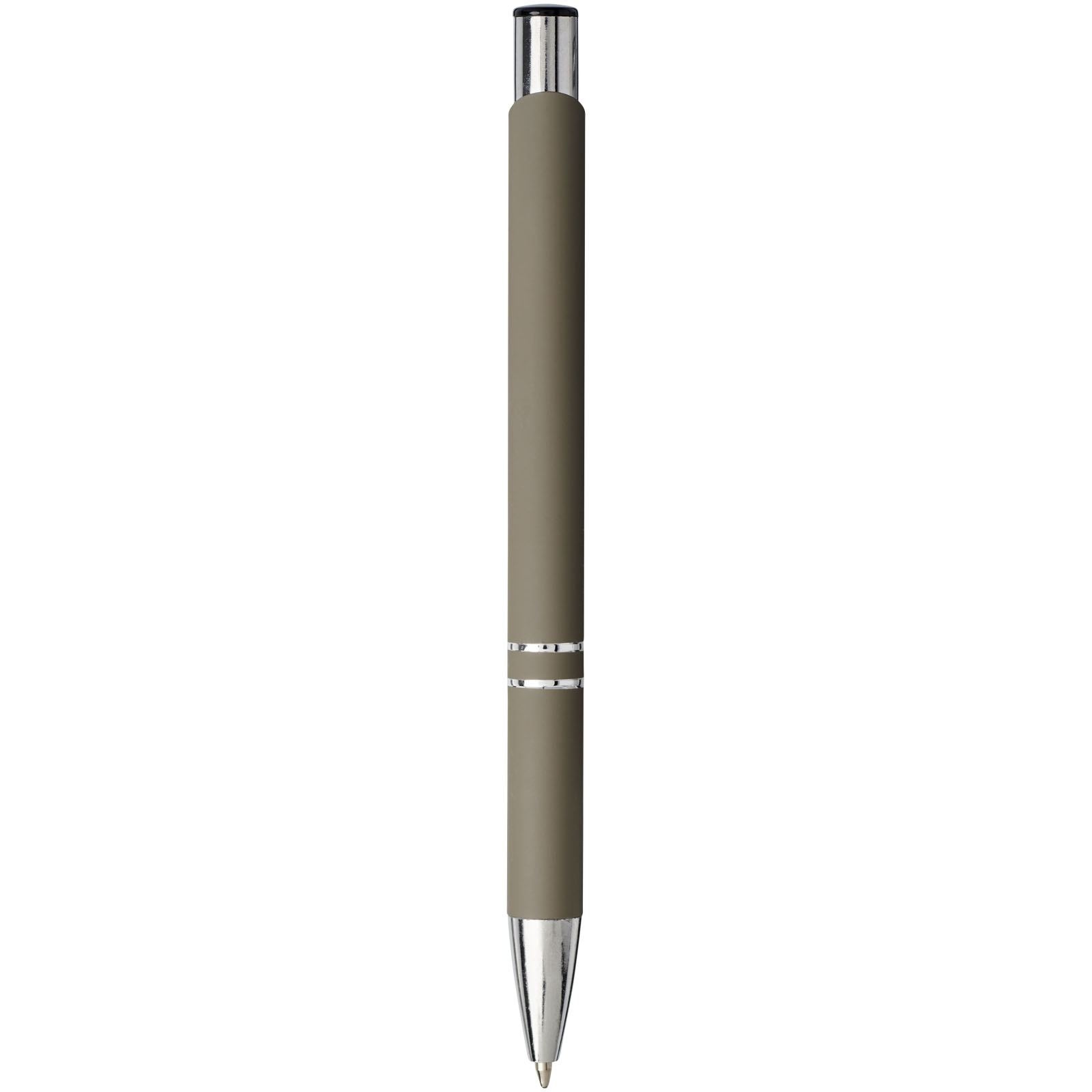 Stylo bille rétractable doux au toucher Moneta (encre noire) 20