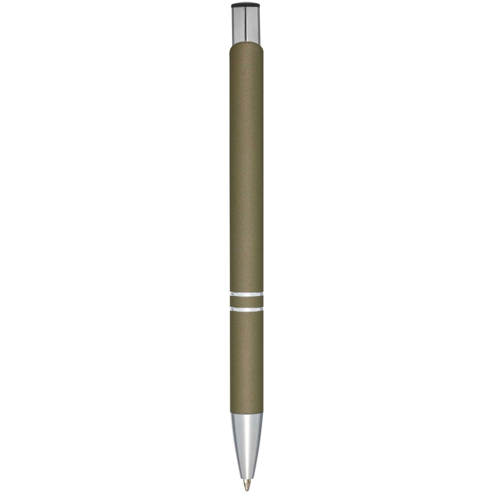 Stylo bille rétractable doux au toucher Moneta (encre noire) 21