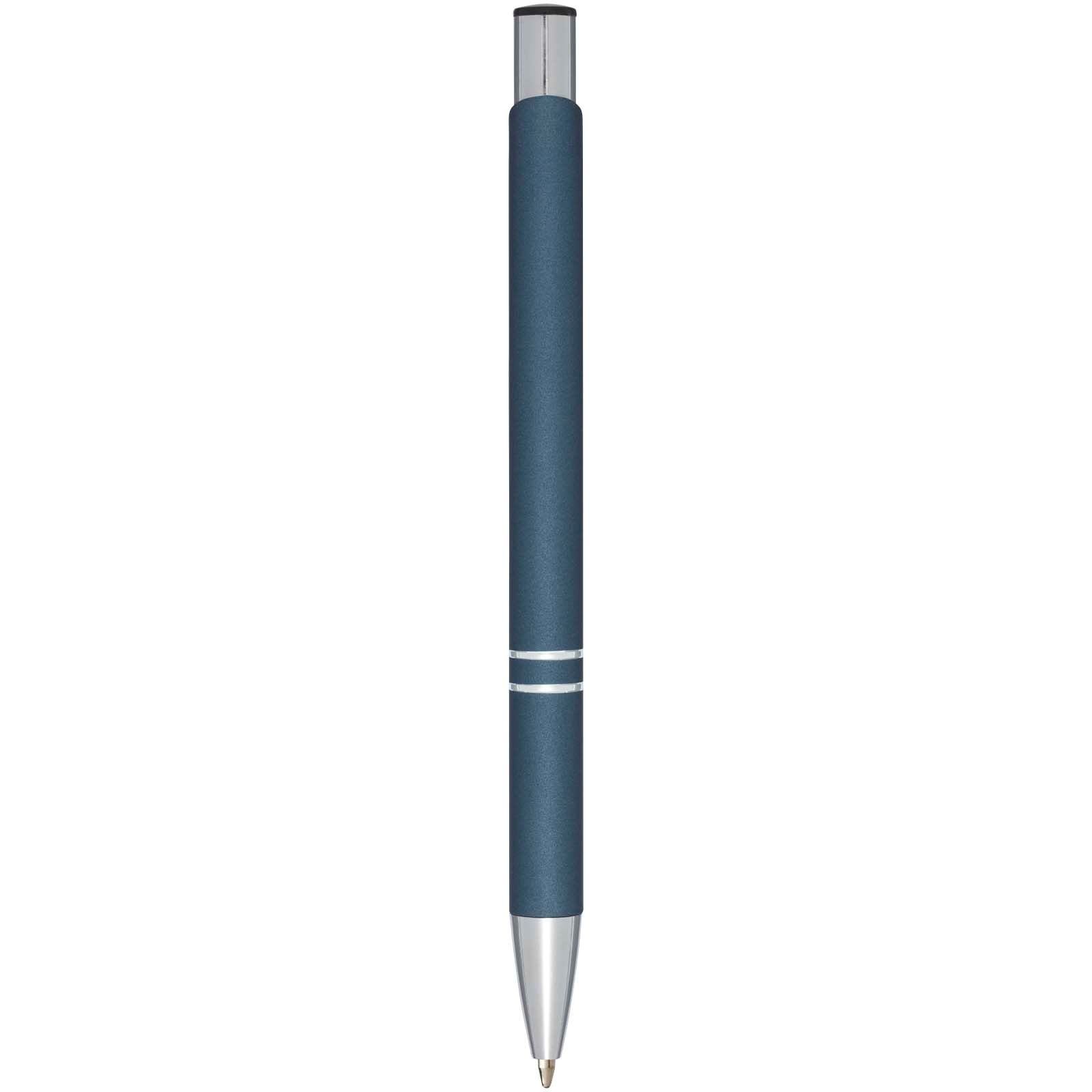 Stylo bille rétractable doux au toucher Moneta (encre noire) 22