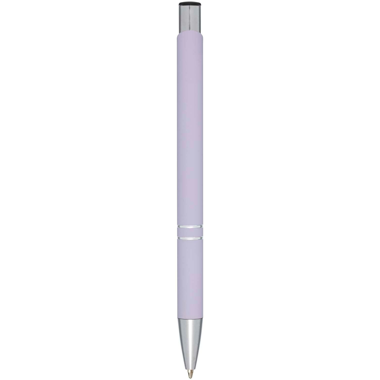 Stylo bille rétractable doux au toucher Moneta (encre noire) 23
