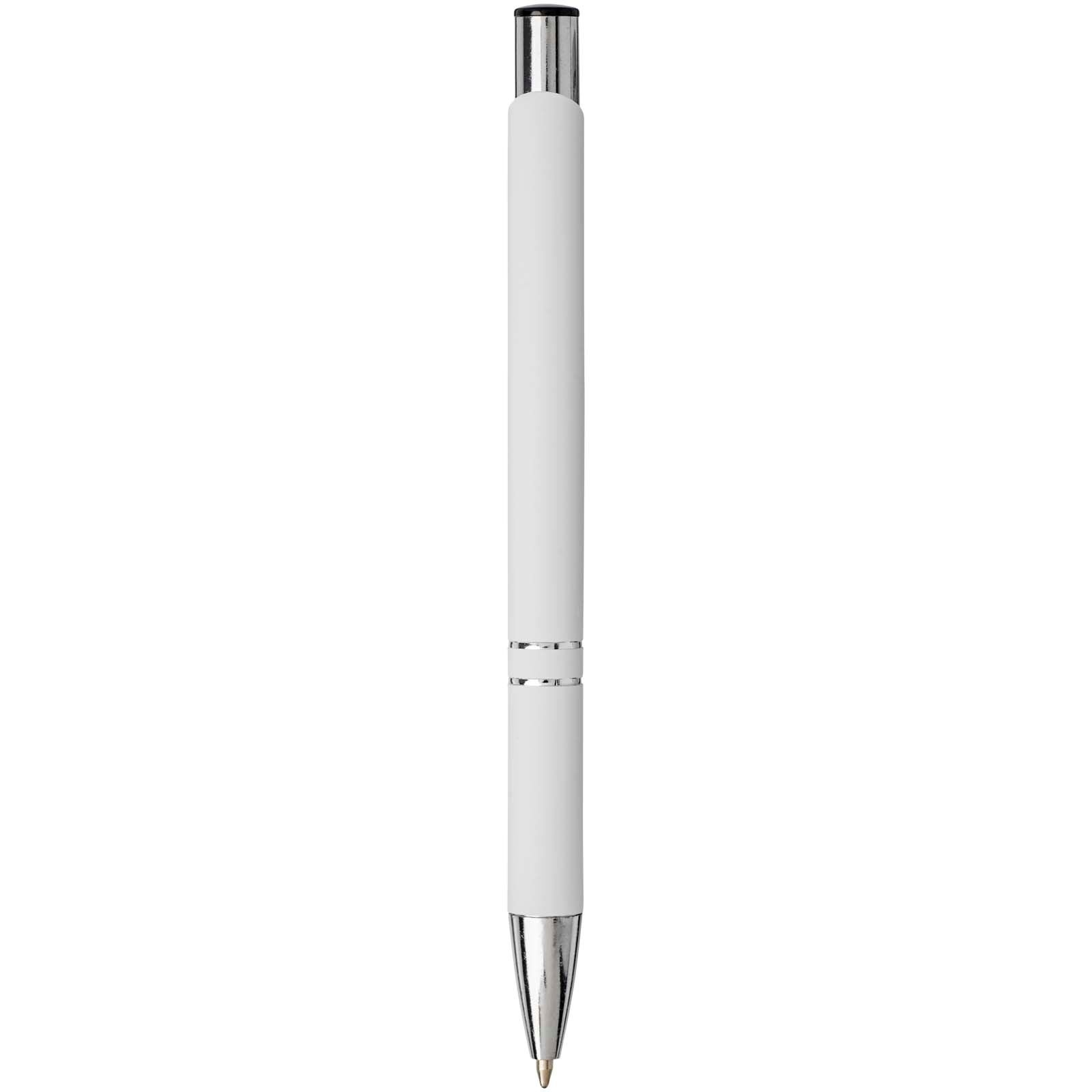 Stylo bille rétractable doux au toucher Moneta (encre noire) 24