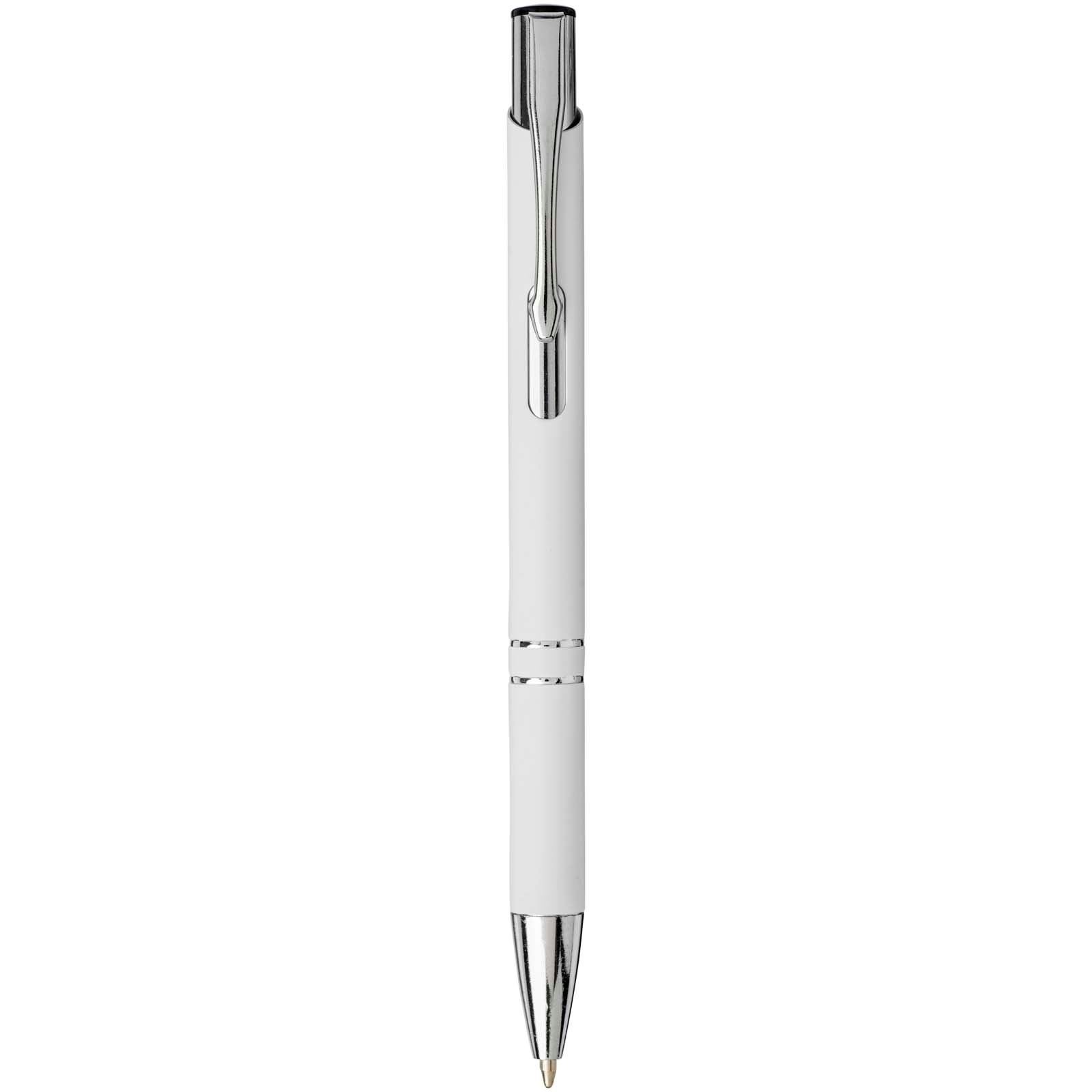 Stylo bille rétractable doux au toucher Moneta (encre noire) 10