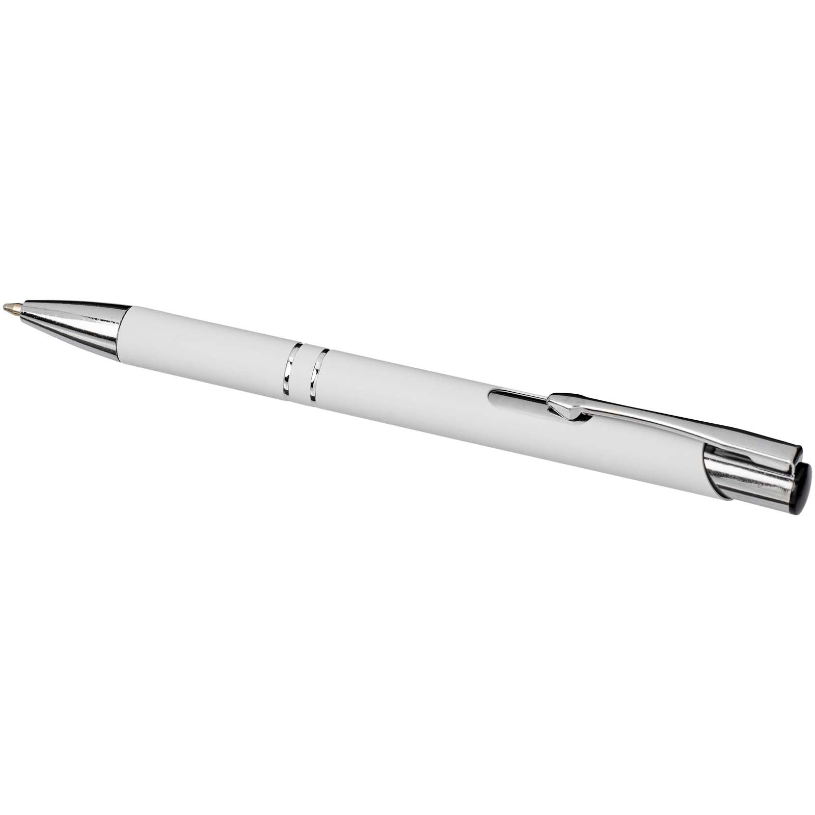 Stylo bille rétractable doux au toucher Moneta (encre noire) 31