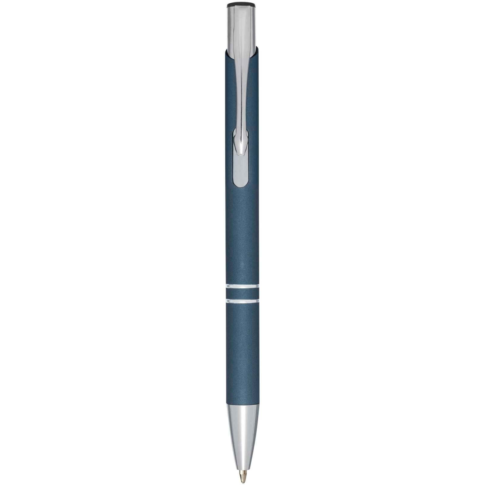Stylo bille rétractable doux au toucher Moneta (encre noire) 6