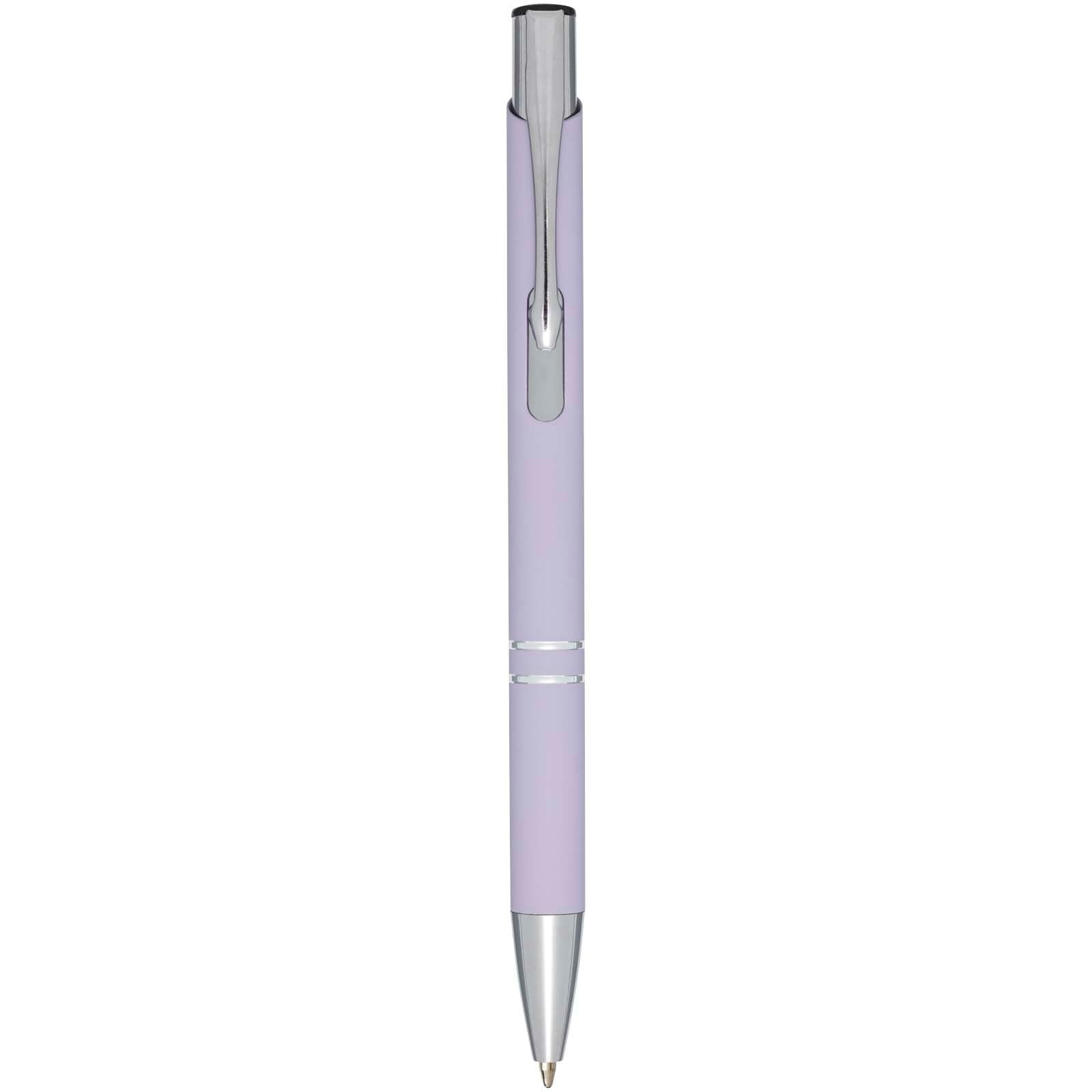 Stylo bille rétractable doux au toucher Moneta (encre noire) 7