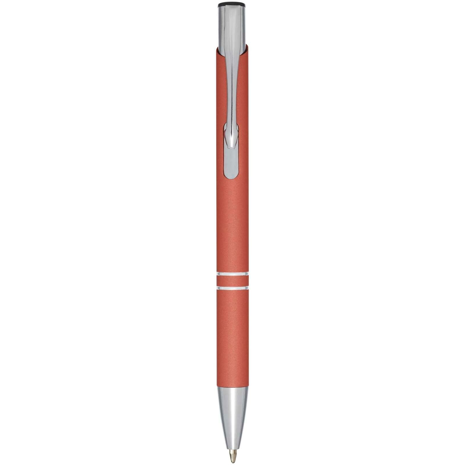 Stylo bille rétractable doux au toucher Moneta (encre noire) 3