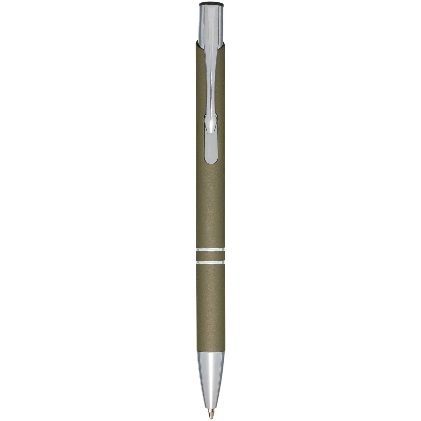 Stylo bille rétractable doux au toucher Moneta (encre noire) 5
