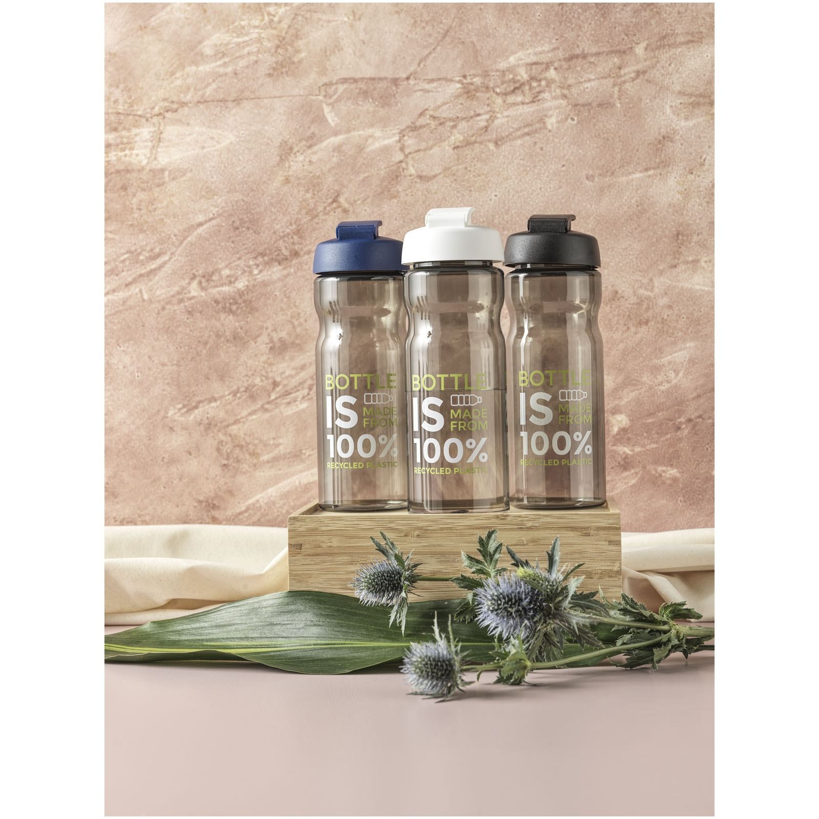 Bouteille de sport H2O Active® Eco Base 650ml avec couvercle à bascule 144