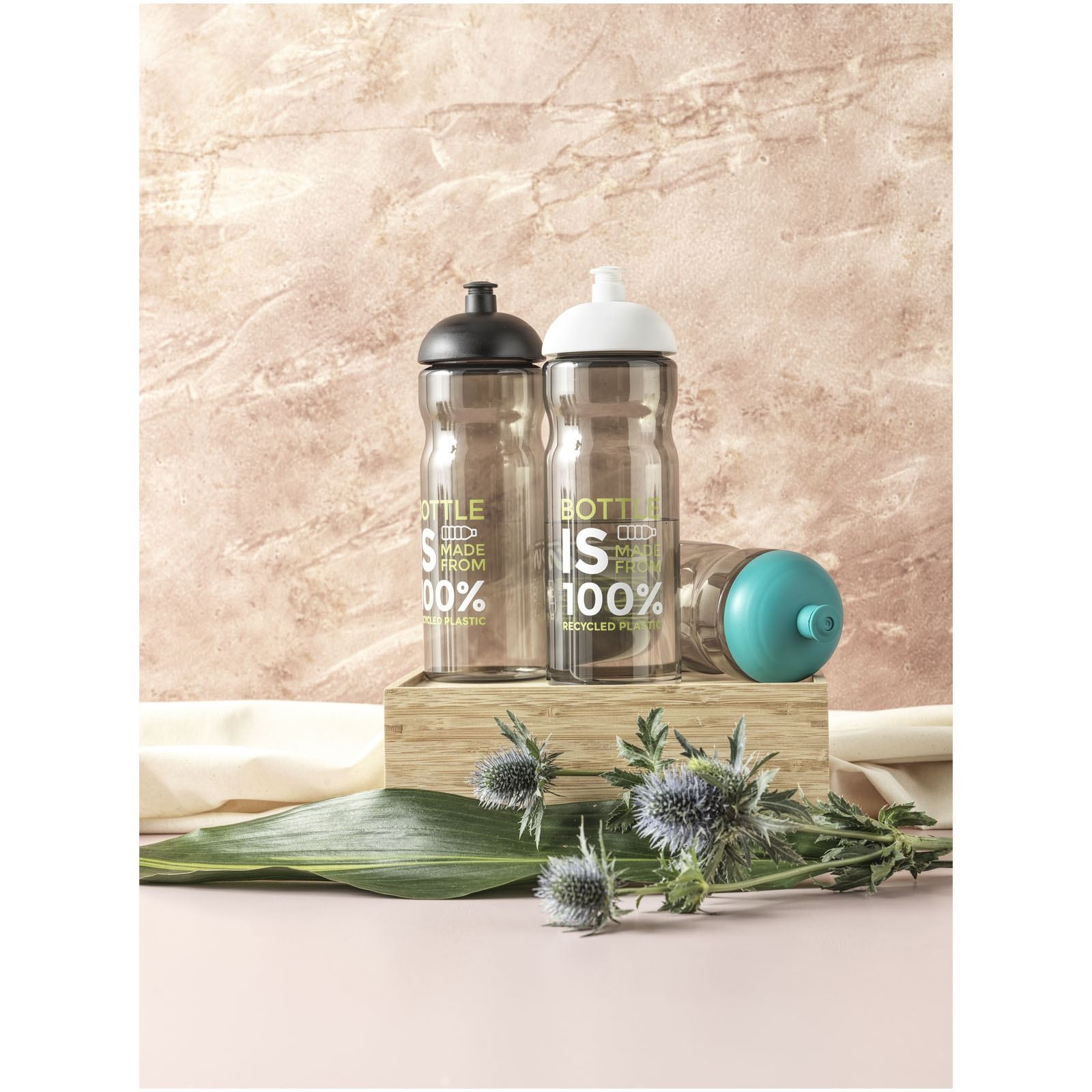 Bouteille de sport H2O Active® Eco Base 650ml avec couvercle dôme 114