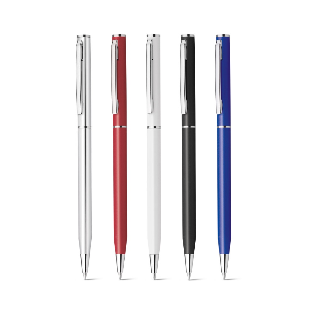 LESLEY METALLIC. Stylo à bille en aluminium avec clip et mécanisme twist
