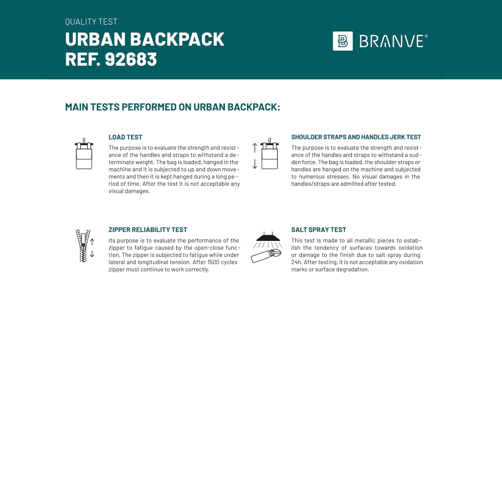 URBAN BACKPACK. Sac à dos pour ordinateur 14'' en soft shell et tarpaulin 6