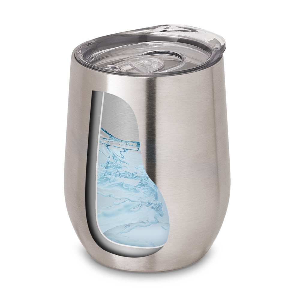 RONDE. Verre de voyage en acier inoxydable 400 mL 6