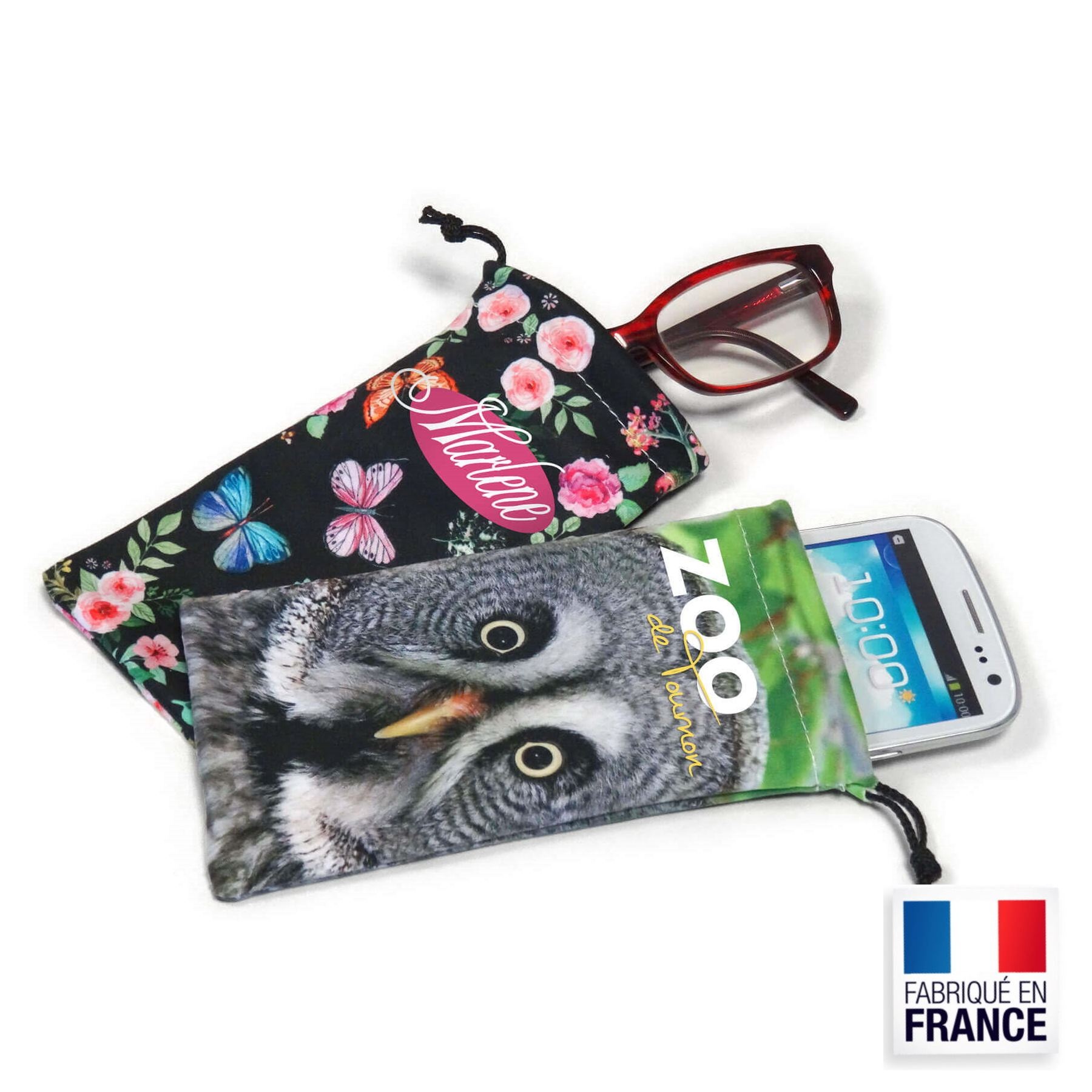 Etui lunettes solaires en microfibre 95x190 mm