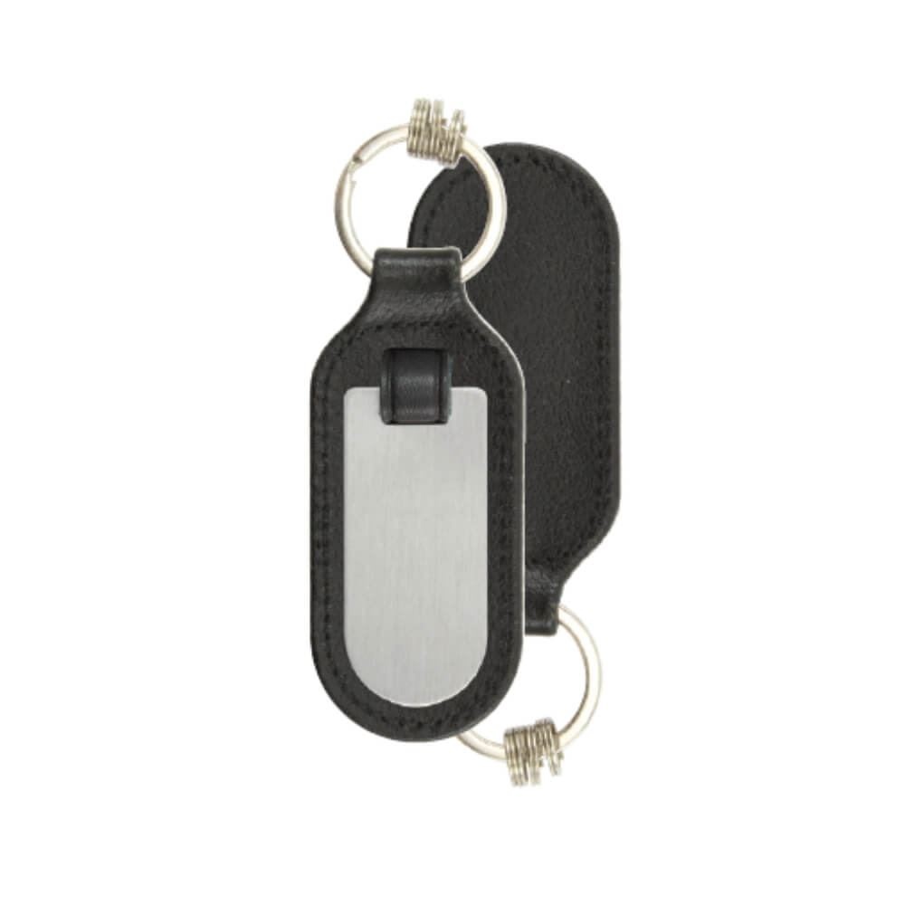 Porte-clé losange uni upcycling en PU 3
